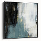 Earthen Harmony Abstracts - Modern Abstract Art in Teal and Black
