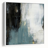 Earthen Harmony Abstracts - Modern Abstract Art in Teal and Black