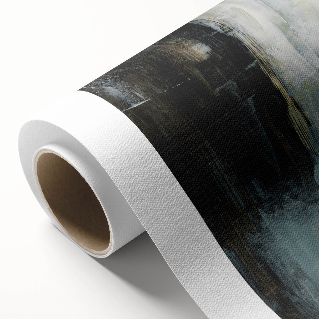 Earthen Harmony Abstracts - Modern Abstract Art in Teal and Black