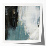 Earthen Harmony Abstracts - Modern Abstract Art in Teal and Black