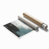 Earthen Harmony Abstracts - Modern Abstract Art in Teal and Black