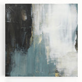 Earthen Harmony Abstracts - Modern Abstract Art in Teal and Black