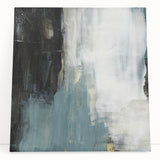 Earthen Harmony Abstracts - Modern Abstract Art in Teal and Black