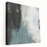 Earthen Harmony Abstracts - Modern Abstract Art in Teal and Black
