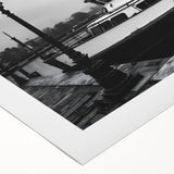 Vintage Tugboat in Fog – Black & White Fine Art Photography Print