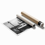 Vintage Tugboat in Fog – Black & White Fine Art Photography Print