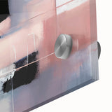 Modern Abstract Wall Art - Lilac & Black Geometric Canvas Print