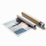 Modern Abstract Wall Art - Lilac & Black Geometric Canvas Print