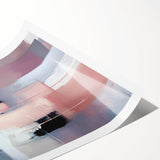 Modern Abstract Wall Art - Lilac & Black Geometric Canvas Print