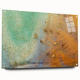 Moody Modern Wall Art – Contemporary Abstract Canvas in Gold & Teal