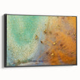 Moody Modern Wall Art – Contemporary Abstract Canvas in Gold & Teal