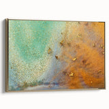 Moody Modern Wall Art – Contemporary Abstract Canvas in Gold & Teal