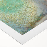 Moody Modern Wall Art – Contemporary Abstract Canvas in Gold & Teal