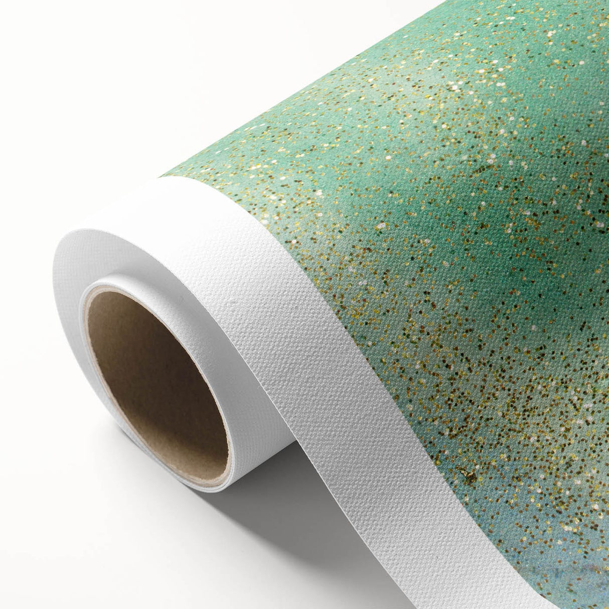 Moody Modern Wall Art – Contemporary Abstract Canvas in Gold & Teal