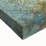 Moody Modern Wall Art – Contemporary Abstract Canvas in Gold & Teal