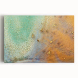 Moody Modern Wall Art – Contemporary Abstract Canvas in Gold & Teal