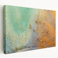 Moody Modern Wall Art – Contemporary Abstract Canvas in Gold & Teal