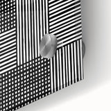 Modern Abstract Canvas Prints - Bold Black and White Line Blocks