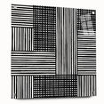 Modern Abstract Canvas Prints - Bold Black and White Line Blocks
