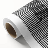 Modern Abstract Canvas Prints - Bold Black and White Line Blocks