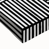 Modern Abstract Canvas Prints - Bold Black and White Line Blocks