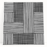 Modern Abstract Canvas Prints - Bold Black and White Line Blocks