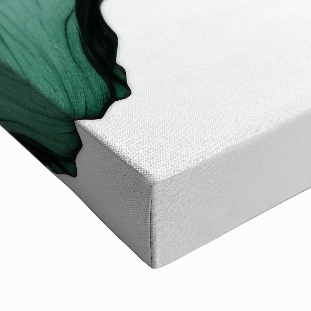 Fluid Acrylic Wall Decor – Forest Green & Gold Botanical Art