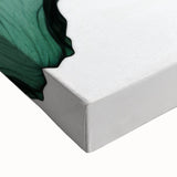 Fluid Acrylic Wall Decor – Forest Green & Gold Botanical Art