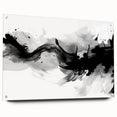 Modern Black and White Abstract Wall Art - Monochrome Canvas Print