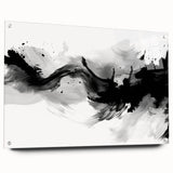 Modern Black and White Abstract Wall Art - Monochrome Canvas Print