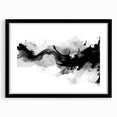 Modern Black and White Abstract Wall Art - Monochrome Canvas Print