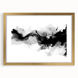 Modern Black and White Abstract Wall Art - Monochrome Canvas Print
