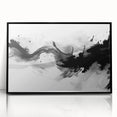 Modern Black and White Abstract Wall Art - Monochrome Canvas Print