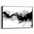 Modern Black and White Abstract Wall Art - Monochrome Canvas Print