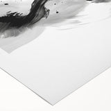 Modern Black and White Abstract Wall Art - Monochrome Canvas Print