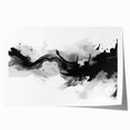 Modern Black and White Abstract Wall Art - Monochrome Canvas Print