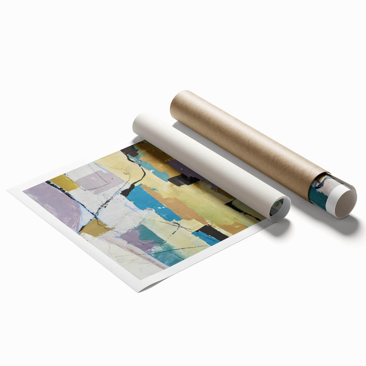 Muted Block Composition – Modern Abstract Canvas Prints