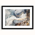 Exclusive Abstract Wall Decor – Navy, White & Gold Luxury Art