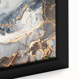 Exclusive Abstract Wall Decor – Navy, White & Gold Luxury Art