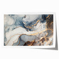 Exclusive Abstract Wall Decor – Navy, White & Gold Luxury Art