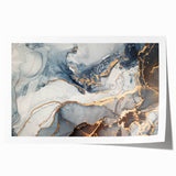 Exclusive Abstract Wall Decor – Navy, White & Gold Luxury Art