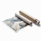 Exclusive Abstract Wall Decor – Navy, White & Gold Luxury Art