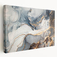 Exclusive Abstract Wall Decor – Navy, White & Gold Luxury Art