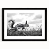 Wildlife in Motion – Black & White Fine Art Squirrel Photography