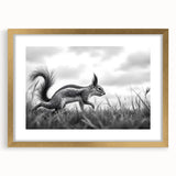 Wildlife in Motion – Black & White Fine Art Squirrel Photography
