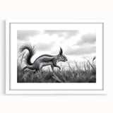 Wildlife in Motion – Black & White Fine Art Squirrel Photography