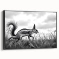 Wildlife in Motion – Black & White Fine Art Squirrel Photography