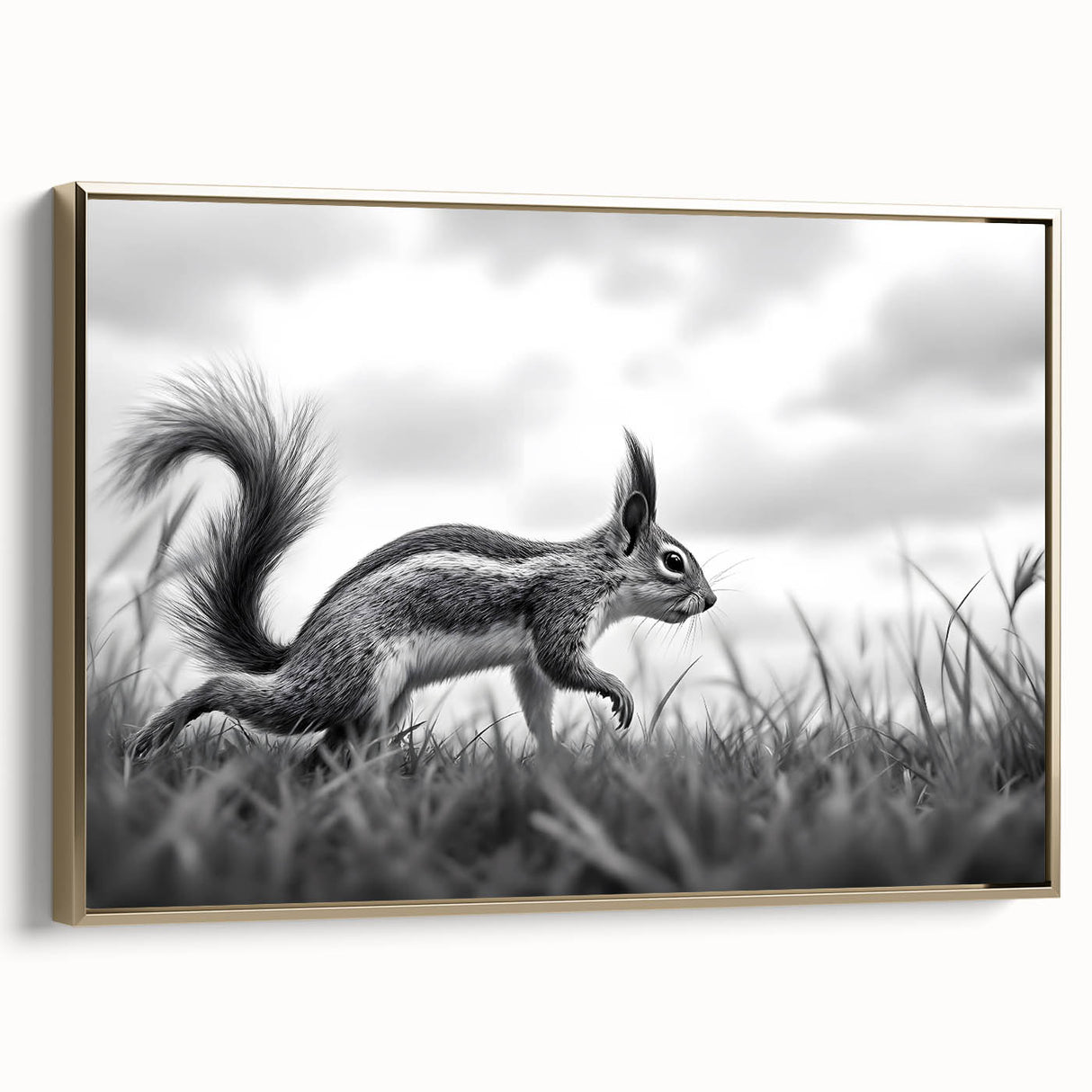 Wildlife in Motion – Black & White Fine Art Squirrel Photography
