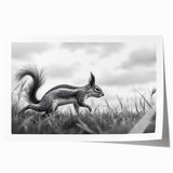 Wildlife in Motion – Black & White Fine Art Squirrel Photography