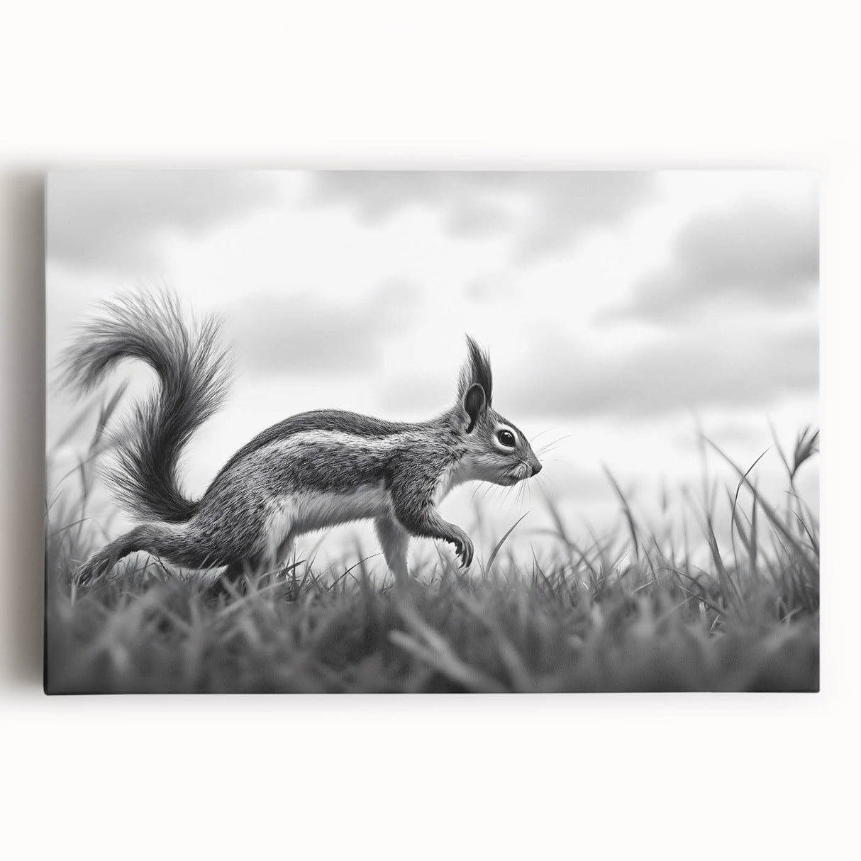 Wildlife in Motion – Black & White Fine Art Squirrel Photography